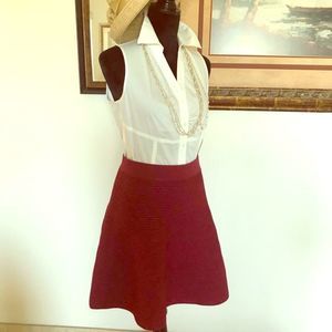 Beautiful wine color knit skirt size Small